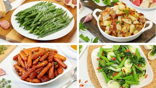 4 Healthy Side Dishes  Easy  Delicious Weeknight Dinner Recipes [upl. by Erdnassak]