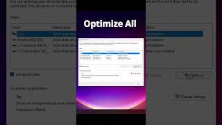 How to optimize drives optimization windows10 windows11 optimizingdrives makepcfaster [upl. by Nonek]