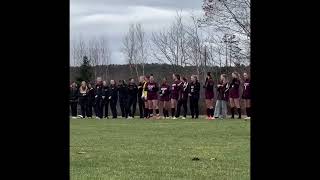 Foxcroft and Bucksport starters introduced before girls soccer semifinal [upl. by Suoirtemed520]