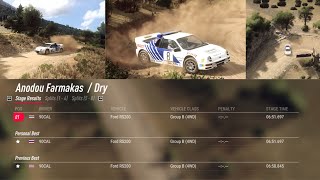 Lightning Fast Taking the Ford RS200 to the Finish in Anodou Farmakas  Dirt Rally Replayquot [upl. by Susej404]