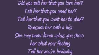 Tell Her  Lonestar Lyrics [upl. by Siuqaj]