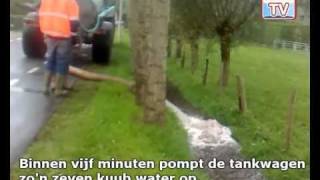 Wateroverlast aan Eperweg in Oene [upl. by Rasia]