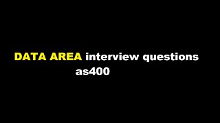 data area interview questions in as400 [upl. by Anoy390]