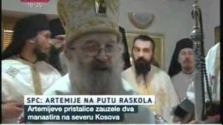 Pristalice Artemija zauzimaju kosovske manastire [upl. by Meryl]