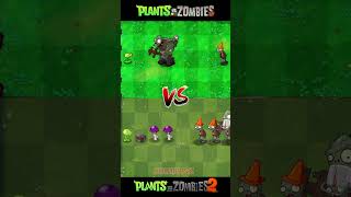 Pvz Vs Pvz 2  Doom Shroom Scaredy Shroom Peashooter Plant Team vs Team Gargantuar Zombies shorts [upl. by Carmon306]