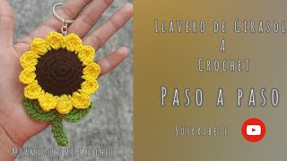 Girasol tejido a crochet  llavero de girasol  Girasol amigurumi crochet sunflower crochet flower [upl. by Rodger]