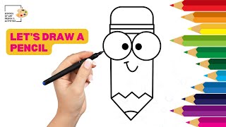 Learn Cute Pencil Drawing amp Coloring  Easy Art for Kids [upl. by Eimarrej]