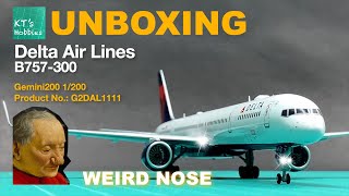 Gemini200 1200 Delta Air Lines B757300 Unboxing and Review [upl. by Nalak]