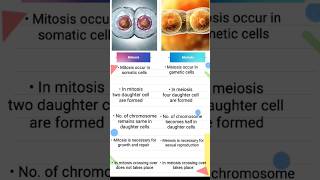 Mitosis vs Meiosis 🤯  shorts cell [upl. by Piers]