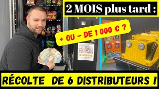 RÉCOLTE en DIRECT de 6 DISTRIBUTEURS  Manège Boissons Photomaton   DE 1000 € [upl. by Wesla30]