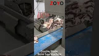 Double Blade Automatic Frozen Meat Bone Sawing Cutting Machine [upl. by Durrell]