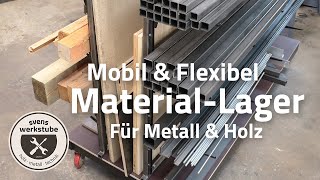 Mobiles Materiallager für Holz Metall Werkstatt  Flexibel selbstbauen [upl. by Kosiur]