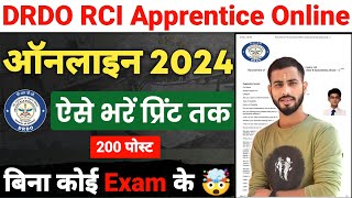 DRDO Apprentice 2024 how to apply ✅  DRDO RCI Apprentice Online 2024 [upl. by Neillij804]