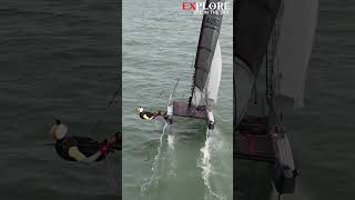 IFLY CATAMARAN FOILER 15Ft sailboat ifly foilingboats capsize speedsail [upl. by Cornia]