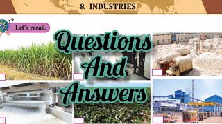 Class 8th  Geography  8Industries  Questions Answers [upl. by Berthe]