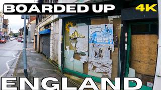 ENGLAND This is BAD Burslem  Crewe  Longton GHOST TOWNS All Shops CLOSED United Kindom UK 4k [upl. by Audley]