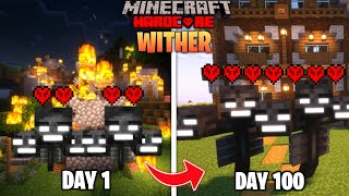 We Survived 100 Days as a WITHER In Minecraft Hardcore  Duo 100 Days [upl. by Dene165]