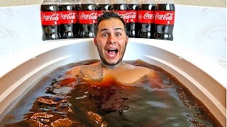 Taking a Bath in a Giant 150 Gallon CocaCola BATHTUB [upl. by Brelje]