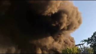 Massive fire of tire plant in Lockport NY  Video 1 [upl. by Niwdla]