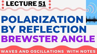 Polarization of light by reflection  Brewster angle  polarizing angle [upl. by Eillat]