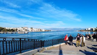 CHALKIDA Walking Tour Natural City Sounds  The City Of CRAZY WATERS  GREECE [upl. by Swetiana585]