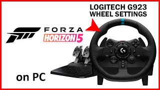 FORZA HORIZON 5  Logitech G923 Best Wheel Settings  Realistic Feel [upl. by Enyleve]