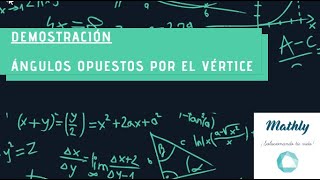 Demostración  Ángulos opuestos por el vértice [upl. by Bushey29]