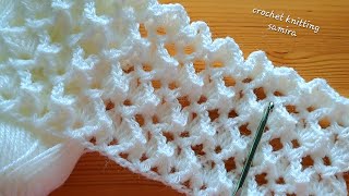 how to crochet an easy fast stitch for beginners ideal for blankets shawlseasy crochet baby blanket [upl. by Erek]