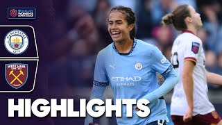 Hemp and Fowler on Target  Manchester City v West Ham United Highlights  Barclays WSL 202425 [upl. by Rockefeller]