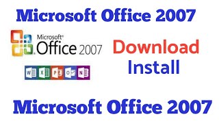 How to download amp Install MS office 2007 100 Free Full version [upl. by Ietta]