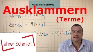 Ausklammern  Terme und Gleichungen  Mathematik  Lehrerschmidt [upl. by Tahp]