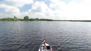 Sloep Varen Loosdrechtse Plassen bootje Escape 750 Sloep [upl. by Yrrol883]