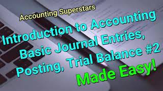 Basic Accounting Transactions Posting and Trial Balance Example 2 [upl. by Sral639]