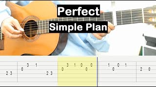 Simple Plan Perfect Guitar Tutorial Melody Guitar Tab Guitar Lessons for Beginners [upl. by Hujsak]