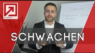 Vorstellungsgespräch  Stärken und Schwächen ► Welche Schwächen haben Sie [upl. by Labinnah]