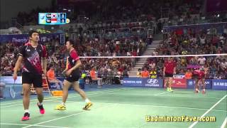 Badminton Highlights  MD Finals  2014 Asian Games [upl. by Yetak581]