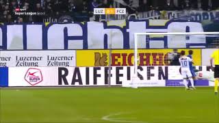 Toni Domgjoni fc luzern vs fc zürich [upl. by Ecneps]