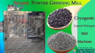 Sesame grinder machine by cryogenic with liquid nitrogen┃powder pulverizer mill [upl. by Ailhad823]