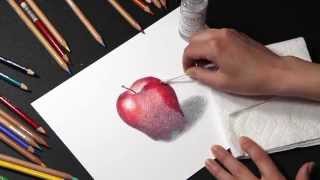 COLORED PENCIL How to Blend Colored Pencil with Solvents [upl. by Fiann]