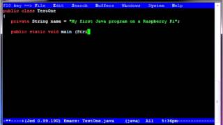 A first simple Java program on a Raspberry Pi [upl. by Admana941]