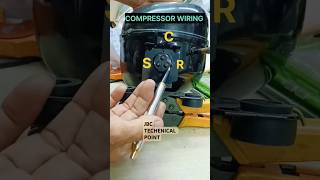 REFRIGERATOR COMPRESSOR CONNECTION WIRING shorts ytshorts trending [upl. by Meingolda]