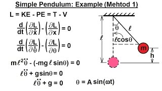 Physics 68 Lagrangian Mechanics 6 of 25 Simple Harmonic Motion Method 1 [upl. by Ynnavoig]