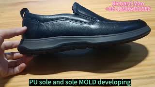 PU DIP sole mould for the causal leather shoes making [upl. by Delaryd]