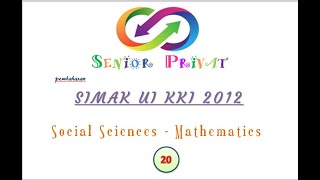 Pembahasan SIMAK UI KKI 2012 Social Sciences MATHEMATICS 20 [upl. by Ymij899]