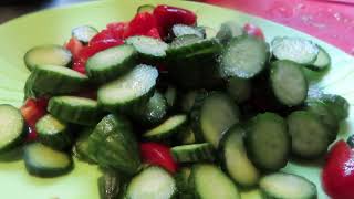 Cucumber and tomato salad simple and easy recipe Fiji style [upl. by Aiepoissac]