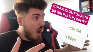 CUM SA FACI ABONATI PE YOUTUBE 35000 IN 24H😱 [upl. by Adikam599]