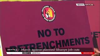 NUM march against planned job cuts at Sibanye Stillwater [upl. by Lubin]