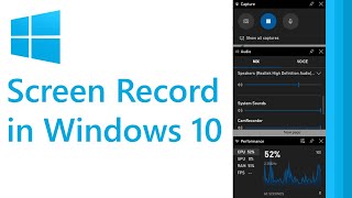 How to record screen with Windows 10 FREE [upl. by Etnoled]