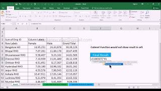 CUBESET Cube Function with Examples in MS Office Excel Spreadsheet 2016 [upl. by Violette]