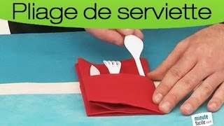 Plier des serviettes en pochette à couvert [upl. by Marijo]